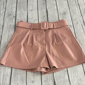 Miami for Francesca’s High Waist Pink Vegan Leather Dressy Shorts Size S